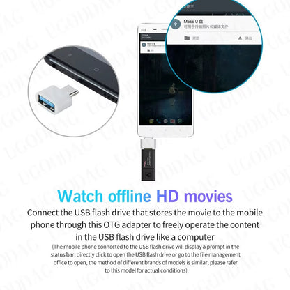 OTG Type C to Usb Adapter 2.0 Micro Usb Phone Adapter Usbc Smartphone Laptops to Usb Mouse Gamepad Flash Disk Otg Plug