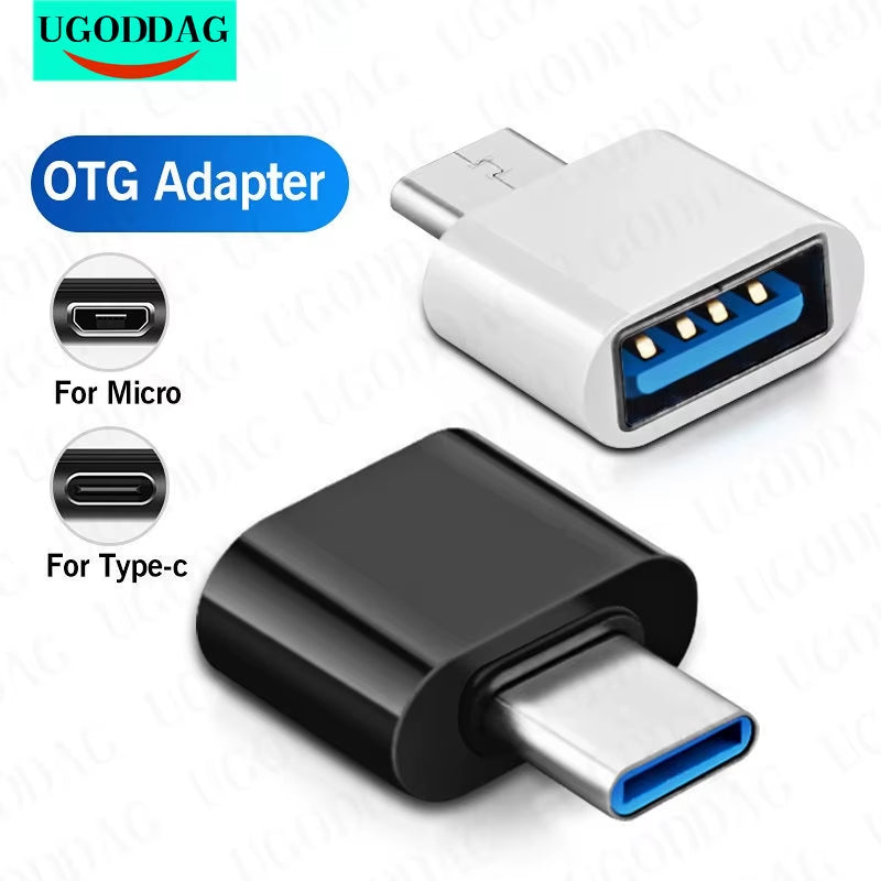 OTG Type C to Usb Adapter 2.0 Micro Usb Phone Adapter Usbc Smartphone Laptops to Usb Mouse Gamepad Flash Disk Otg Plug